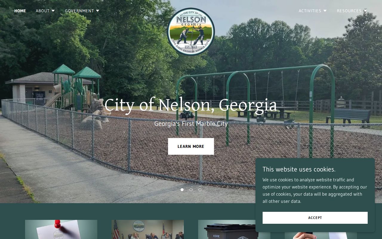 Official Nelson City Hall page with local contact information