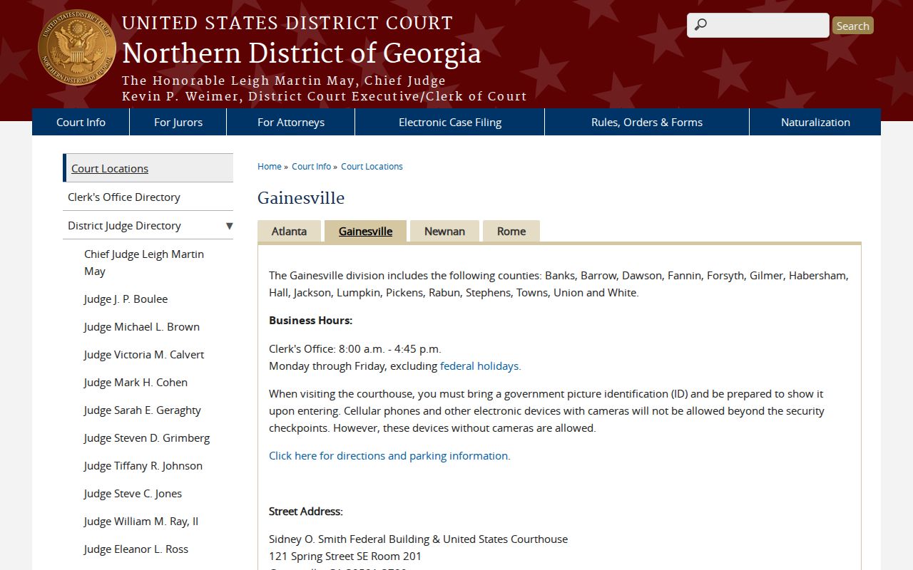 Federal arrest warrant court serving Pickens County